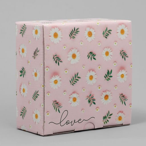 Коробка подарочная складная, упаковка, «Love», 15 х 15 х 7 см
