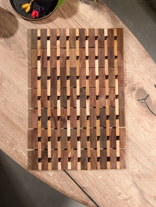 Коврик из тикового дерева, 40×30×0.7 см