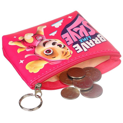 Кошелек-сумочка, кожзам, на молнии, 11,5 х 2,5 х 8 см, Щенячий патруль, Скай - Paw patrol фото 3