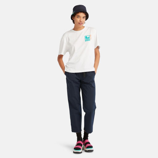Женская футболка Timberland BACK GRAPHIC TEE белая  фото 2