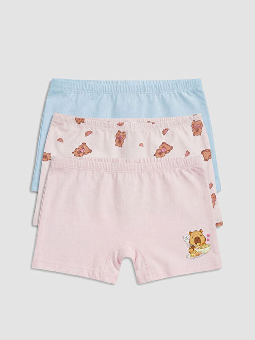 Bask?l? K?z ?ocuk Boxer 3l? - Waikiki фото 2