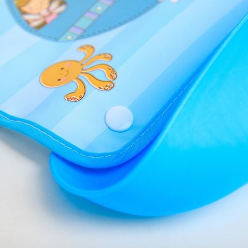 Нагрудник для кормления Батискаф непромокаемый на кнопке, с супер-карманом - Крошка я фото 5