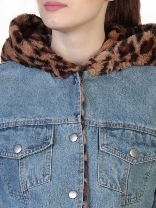 000 BLUE/BROWN Куртка джинсовая с плюшем Misifeer - Fashion фото 5