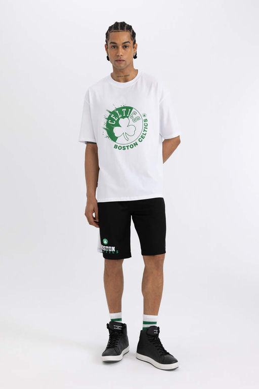 DeFactoFit Короткие шорты из плотной ткани свободного покроя NBA Boston Celtics  фото 2