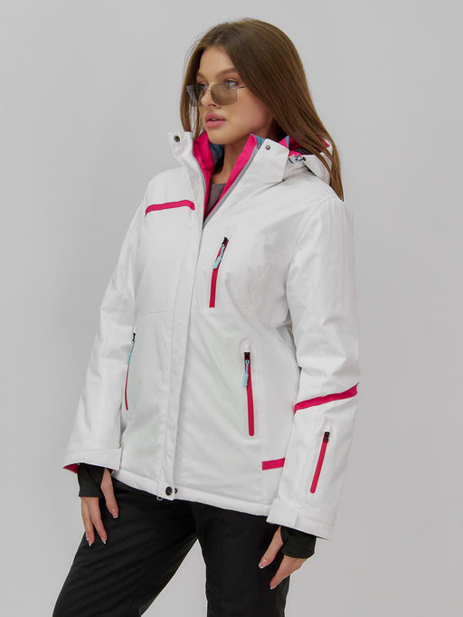 Горнолыжный костюм женский зимний белого цвета 07091Bl - Chunmai фото 13