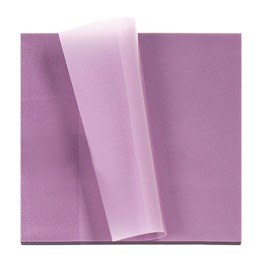 Цена за 2 шт. Блок с липким краем 76×76 мм, 50 листов, фиолетовый перламутр, прозрачный, пластик