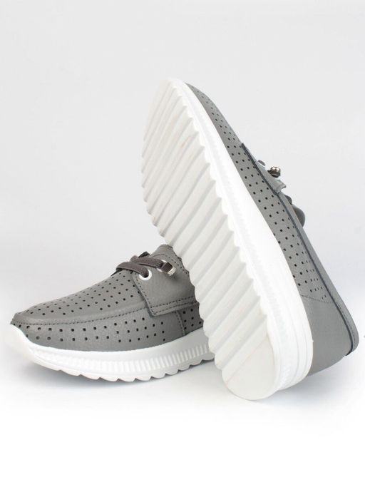 03-ZL-8861 DK. GRAY Полуботинки женские (натуральная кожа) - Фабричный китай фото 14