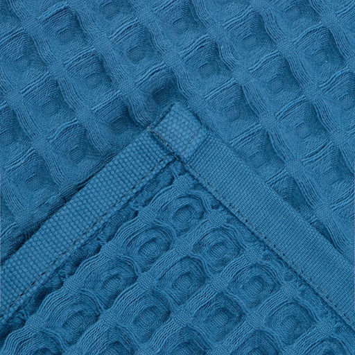 Полотенце банное вафельное «Этель» Boho 67×140 см, хлопок 100%, синее