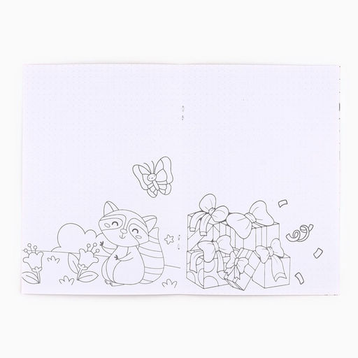 Цена за 10 шт. Блокнот раскраска А5, 8 страниц Енотик. 8 марта