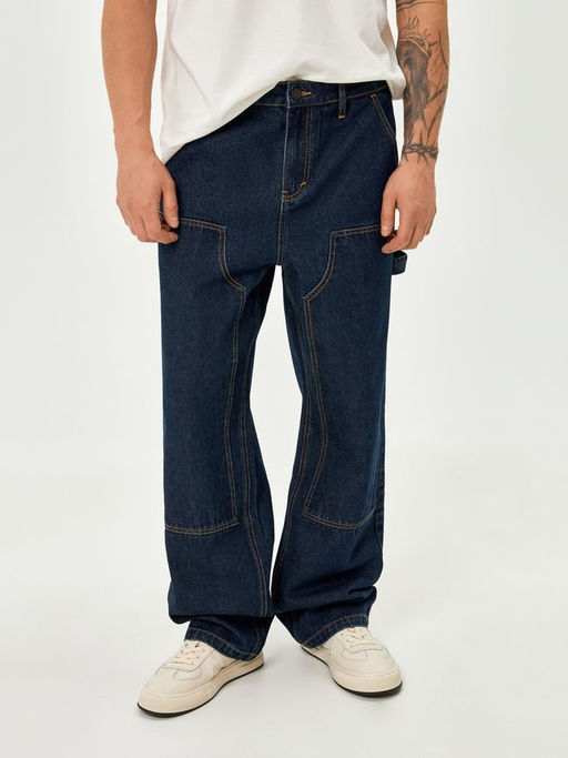 10100160036 Брюки джинсовые муж. Mads_loose темно-голубой - Concept club фото 2