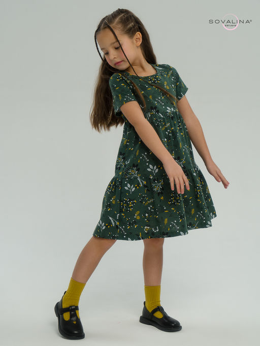 Платье Тия горчичные ветки - Sovalina фото 22