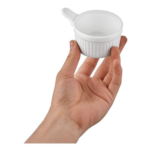 Горшочек для запекания с ручкой Walmer Classic, 0.1 л, цвет белый  фото 3