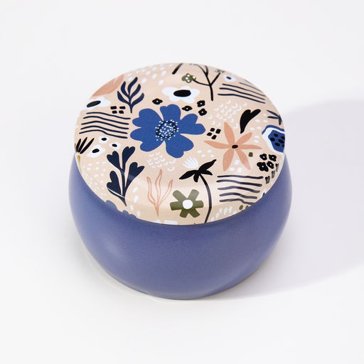 Ароматическая свеча в банке «Фрезия», из соевого воска с сухоцветом, 4.5×6 см, 80 г