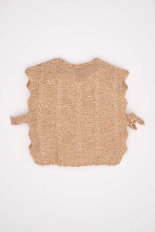 Кардиган с круглым вырезом для маленьких девочек - Defacto фото 4