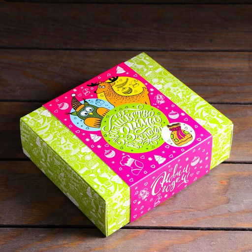 Цена за 5 шт. Подарочная коробка Новогоднее попурри, 18,5 х 16 х 5,8 см - Simaland фото 3