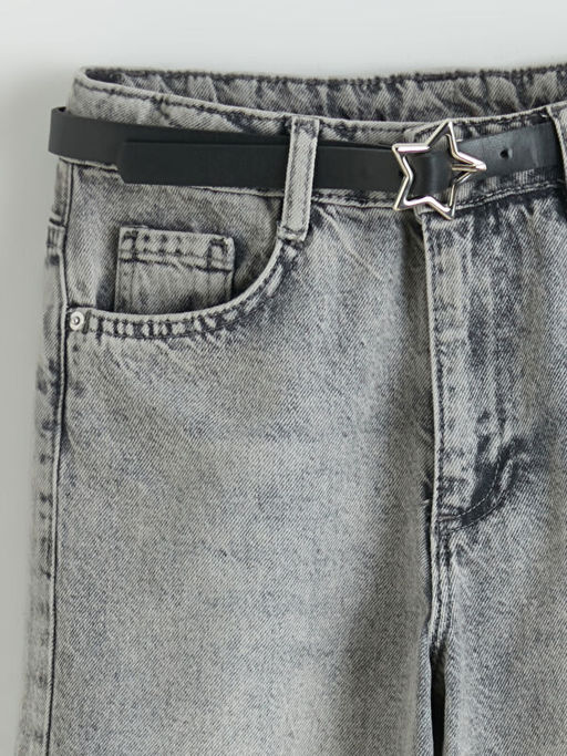 Wide Leg Fit K?z ?ocuk Jean Pantolon