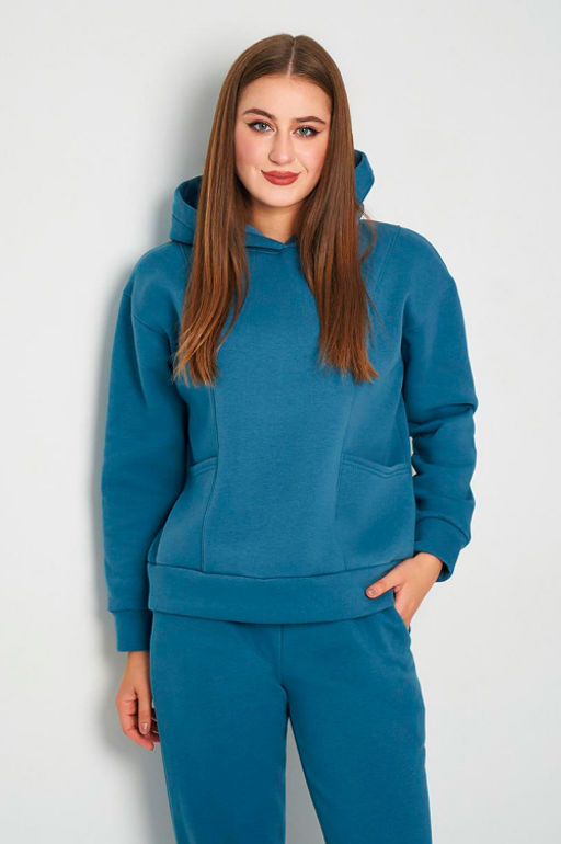 Арт.2902 Костюм женский с начесом 44-52 (5 шт) Цвет:верх-джинс,низ-джинс - Калинка фото 26