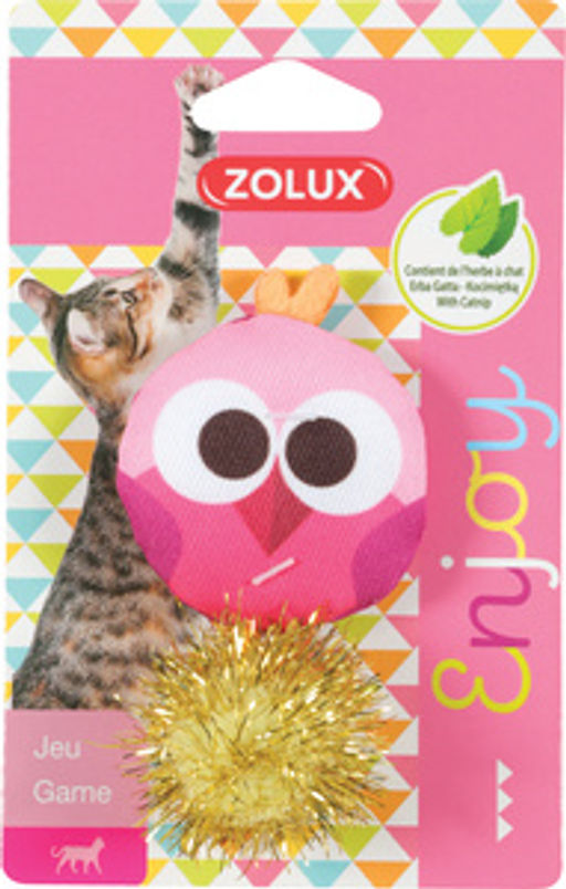 ZOLUX, Игрушка для кошек с кошачьей мятой "Совушка", розовая, 580725
