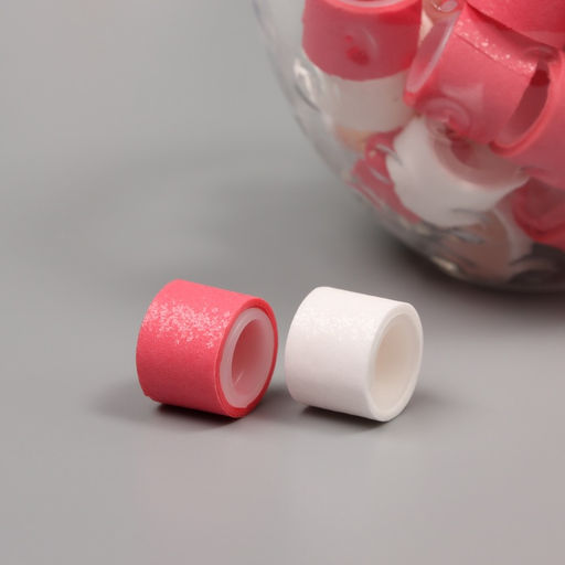 Клейкая лента пластик в банке «Белый и коралл», набор 40 шт., 1.2 см, дл. 0.9 м, 7×7×9 см