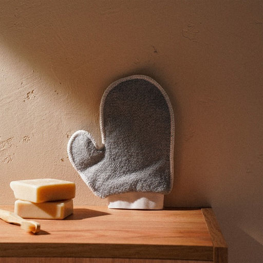 Мочалка-варежка массажная SL Home «Ортика», хлопок, 20×17 см, серая