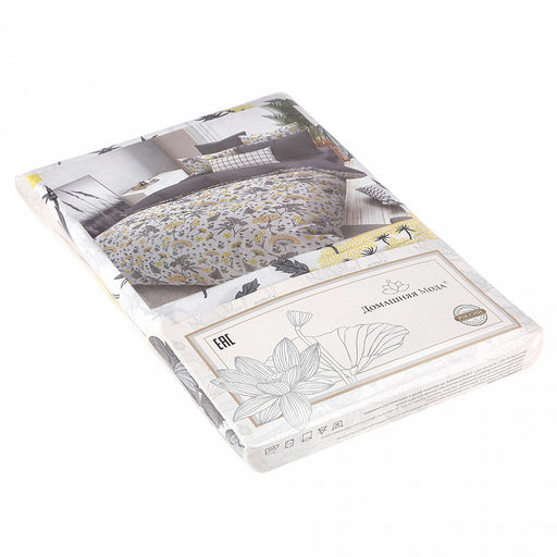 Пододеяльник на пуговицах 1,5 спальный "Здоровый сон" 145х215см, поплин 115г/м2, хлопок 100%, упаковка "классическая" ПВХ 28х41см, "Домашняя мода" (Россия)