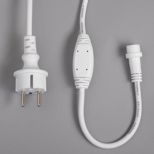 Гирлянда «Занавес» 2×1.5 м, IP65, УМС, белая нить каучук, 300 LED, свечение мульти, 220 В
