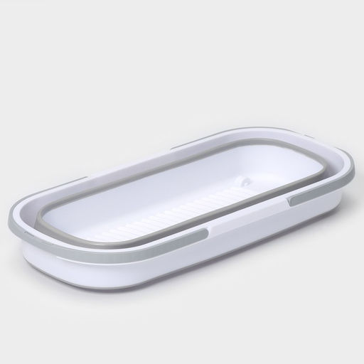 Ведро для уборки складное, 17 л, 55×25×20 см, дно 45×15 см, белое