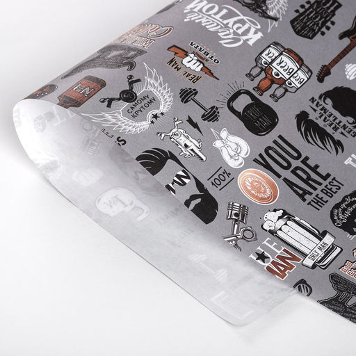 Цена за 10 шт. Бумага упаковочная крафт «Для него», 50×70 см