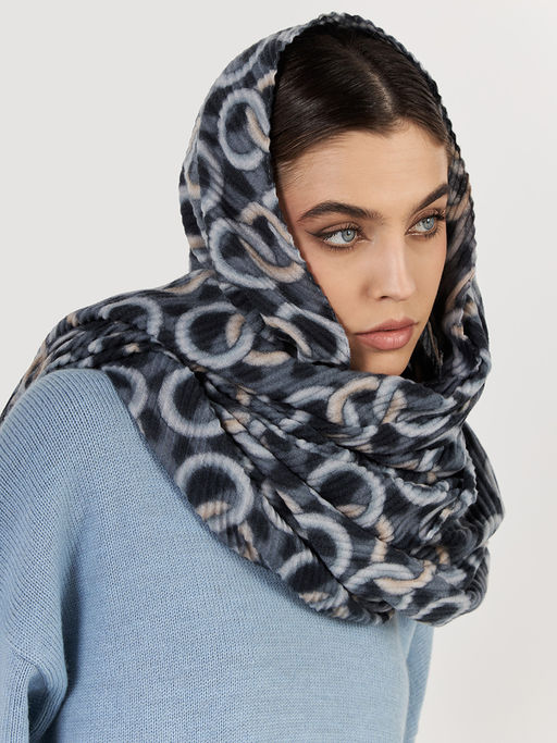 Большой, мягкий, тонкий и очень нежный двусторонний палантин с рисунком - Tantino фото 6