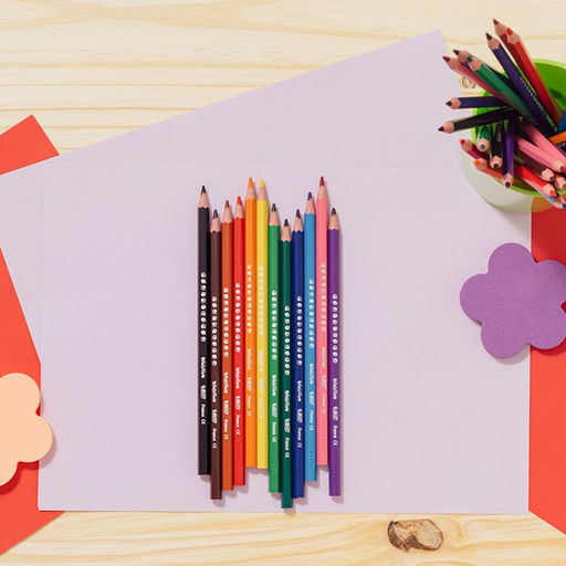 Карандаши цветные 12 цветов BIC Kids Evolution ECOlutions, детские, ударопрочные, пластиковые