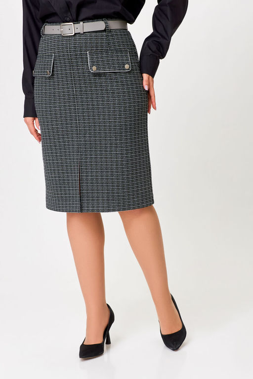 Блуза Swallow 803.2 черный+серебряный узор фото 173