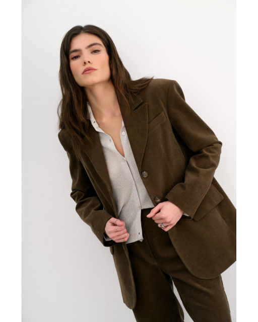 Жакет THE VERY 2421 оливково-коричневый  фото 10