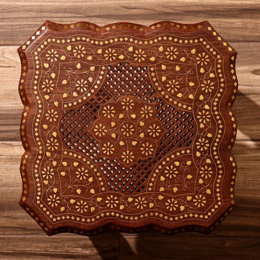 Столик кофейный, 38×38×38 см, дерево шишам