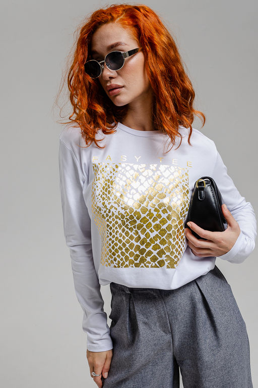 8519 Футболка с длинным рукавом женская