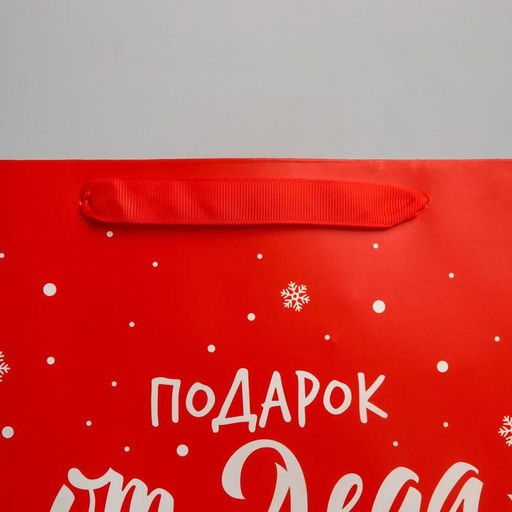 Пакет ламинированный вертикальный Подарок от Деда Мороза, M 26 30 9 см - Дарите счастье фото 8