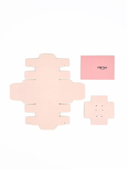 Цена за 5 шт. Коробка под бижутерию «Розово-бежевая», 7.5×7.5×3 см