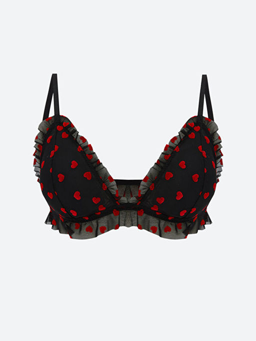 Бралет Balensiz Dolgusuz Kalp Nakisli Bralet