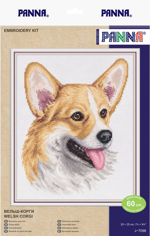 Набор для вышивания PANNA J-7098 Вельш-корги 20 х 25 см