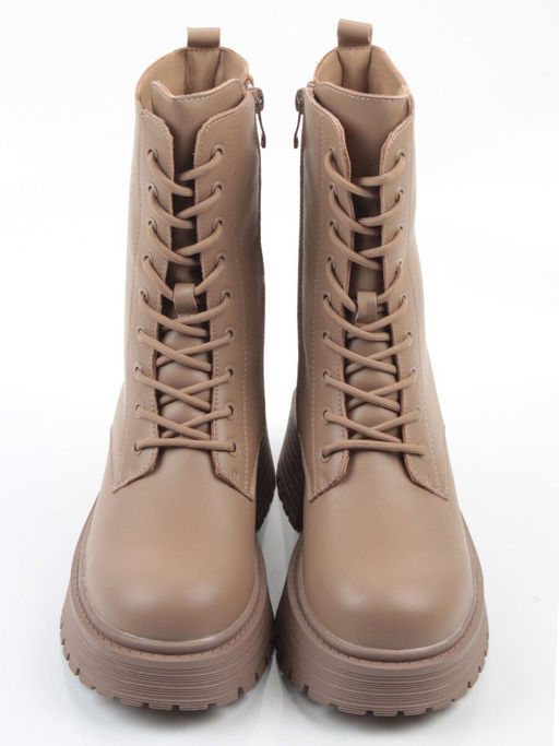 04-PAX31-2Z DK. BEIGE Ботинки зимние женские (натуральная кожа, 100% шерсть)