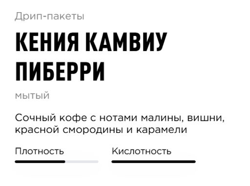 Дрип-пакеты Кения Камвиу Пиберри - Tasty coffee фото 2