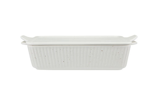 Форма для запекания, 28х20 см, с крышкой, фарфор P, прямоугольная, молочная, в крапинку, Speckle - Maxwell & Williams фото 3