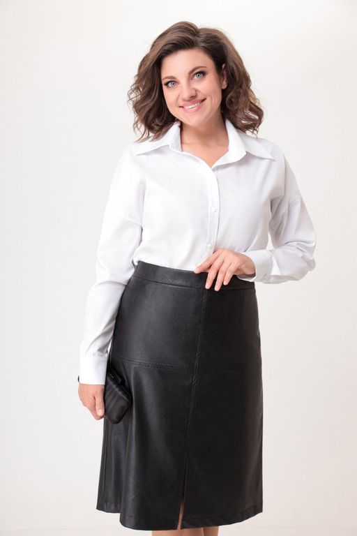 Блуза Swallow 803.2 черный+серебряный узор фото 60