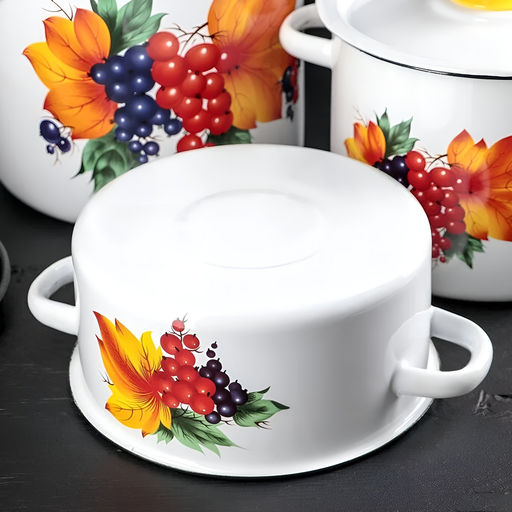 ЭМ_Набор кастрюль цил. 3 пр СМОРОДИНА 5л,3л,5,5л арт. №16В23 СибТ