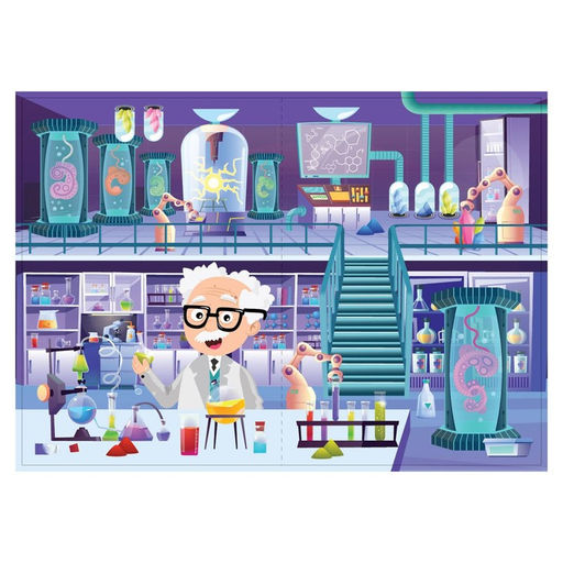 Книга со светящимися наклейками Безумная лаборатория, 90 наклеек, 4 стр. - Буква-ленд фото 2