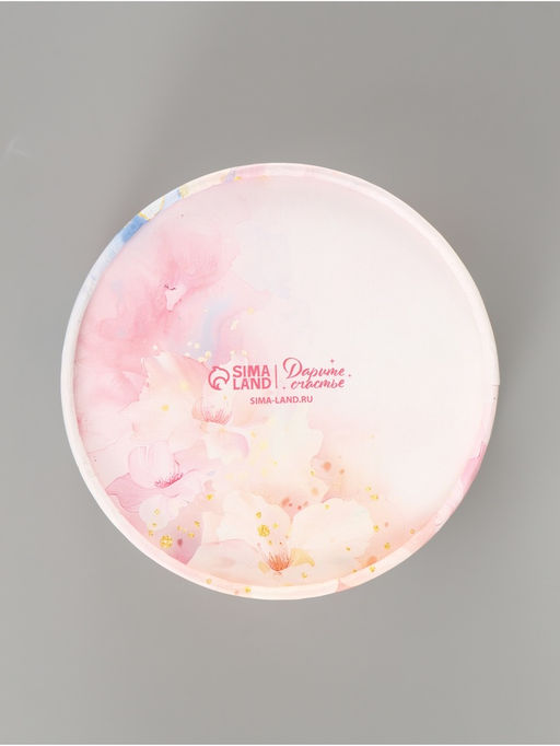 Коробка подарочная тубус с окном «Бабочки», 12×12×5 см