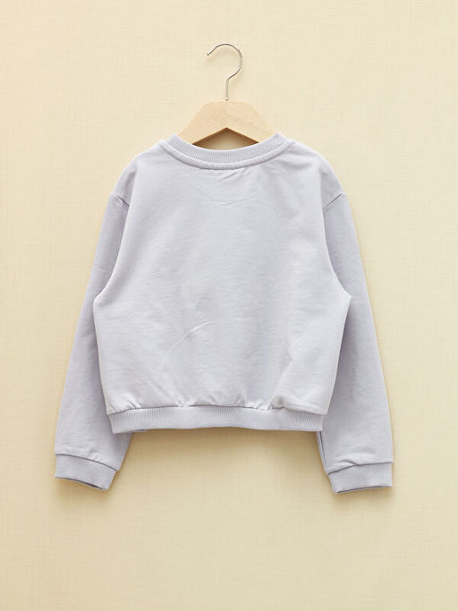 Bisiklet Yaka Minnie ve Mickey Mouse Bask?l? Uzun Kollu K?z ?ocuk Sweatshirt - Waikiki фото 2
