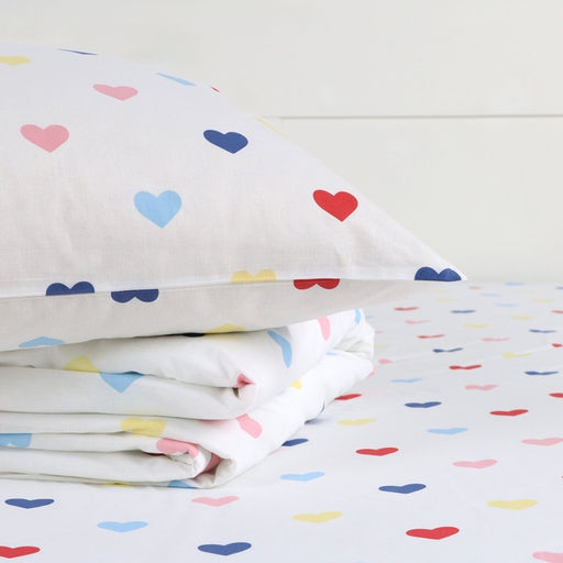 Постельное бельёЭтель Евро Сolored Hearts 200?217 см, 220?240 см, 70?70 см-2 шт., поплин 125 г/м?, хлопок100%  фото 3