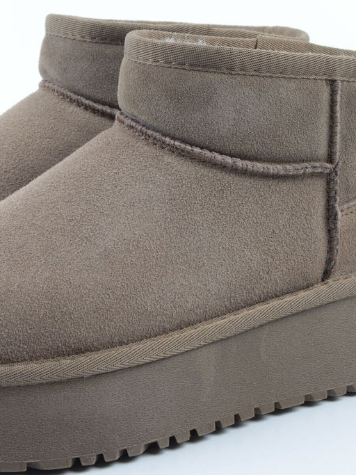 04-PF8520-6 KHAKI Угги женские (натуральная замша, 100% шерсть)