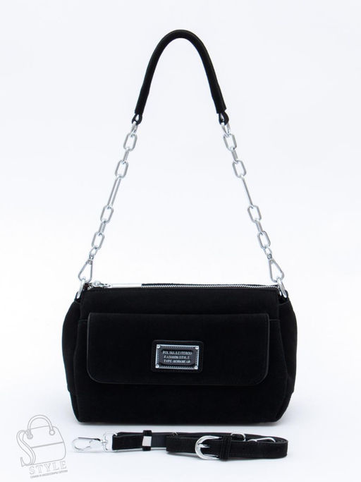 Сумка женская кожаная 0730CF black Polina&Eiterou  в Новосибирске