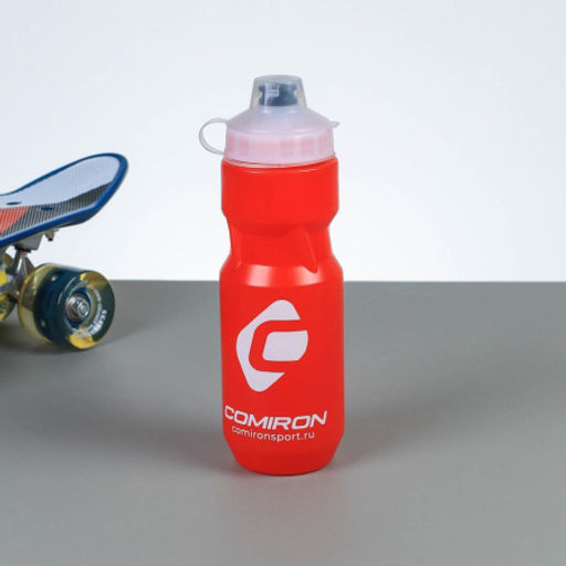 Бутылка для воды COMIRON Advance с пылевой крышкой и одноцветным принтом. Красная. 710 мл. Одна штука / FWCPE-28D1Сr / 711614